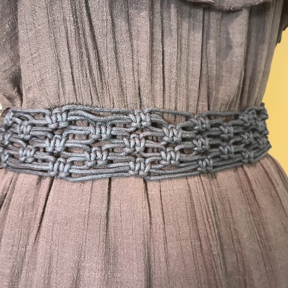 Rack 47 By Wrangler Brown Belted Spaghetti Strap Ruffle Dress Size XL - Picture 14 of 16